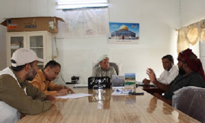 الامين العام للمجلس المحلية بمديرية القطن يوقع محضر استزراع شتلات السدر بالمديرية