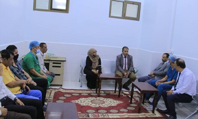 الوكيل العامري يطلع على العمل في المخيم المجاني الثاني لجراحة العظام و المفاصل بهيئة مستشفى سيئون العام