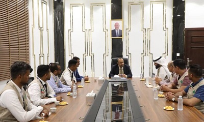 محافظ حضرموت يستقبل وفد منظمة العون المباشر الكويتية ويبحث الترتيبات لافتتاح مكتبها بالمكلا