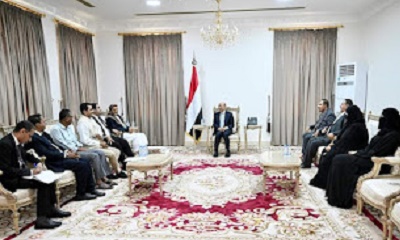 الرئيس العليمي يشيد بدور مؤسسات حضرموت المدنية في التنمية المحلية