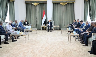 الرئيس العليمي يلتقي ممثلي السلطة القضائية بمحافظة حضرموت