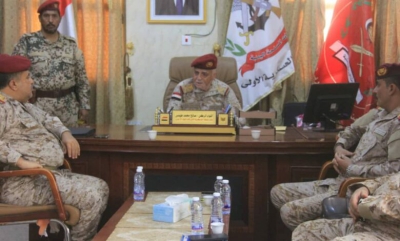 اللواء الركن /صالح طيمس يترأس اجتماعاً بقادة الوية المنطقة العسكرية الاولى ويشيد بالقوات العسكرية لضبطها عناصر تهريب المخدرات 
