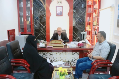 مدير عام سيئون يبحث مع شركة (Pro Eval) للإستشارات والتقييم مجالات التعاون والتنسيق المشترك. 
