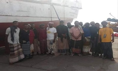 بعد أيام من احتجازهم في الصومال.. (12) صيادا حضرميا يعودون إلى محافظتهم