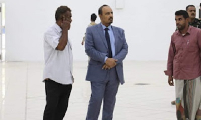 المحافظ بن ماضي يطلع على جاهزية القاعة الكبرى بجامعة حضرموت لاحتضان معرض حضرموت الدولي للكتاب 