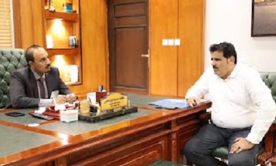 محافظ حضرموت يبحث واقع وأوضاع قطاع المياه والصرف الصحي 