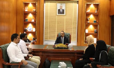 محافظ حضرموت يبحث مع منظمة نداء جنيف جوانب تعزيز بناء القدرات وخلق وعي بمفاهيم القانون الدولي الانساني