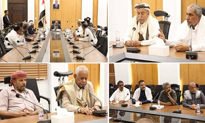 محافظ حضرموت يبحث مع مرجعية قبائل حضرموت أوضاع المحافظة وجهود تحسين الأوضاع وتعزيز لم الشمل