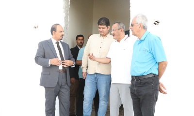 محافظ حضرموت يطلع على التجهيزات الاخيرة لاعادة تأهيل وتشطيب المكاتب الادارية لمكتب وزارة المالية بساحل حضرموت