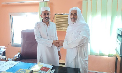 مستشار وزارة الأوقاف والإرشاد الدكتور ناظم باحباره في زيارة لمكتب أوقاف ساحل حضرموت