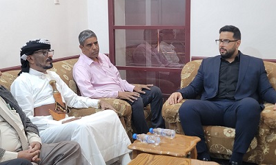 مدير عام شبام يلتقي فريق التواصل والتوعية السياسية بالمجلس الإنتقالي الجنوبي