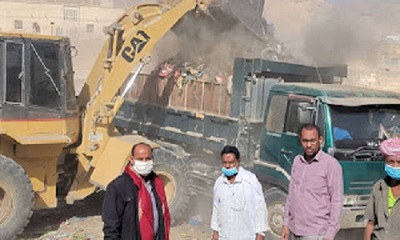 حملة نظافة شاملة تعيد الرونق لمنطقة قسم بمشاركة صندوق النظافة بمديرية تريم ( صور )