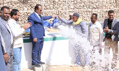 وكيل محافظة حضرموت لشئون مديريات الوادي والصحراء يفتتح مشروع حفر وتجهيز البئر رقم 2 بمنطقة عيديد بتريم