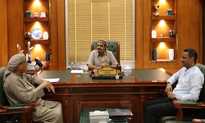 المحافظ بن ماضي يطلع على خطة كهرباء وادي وصحراء حضرموت للعام 2025م