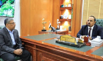 المحافظ ابن ماضي يطلع على نشاط مكتب وزارة النقل بوادي وصحراء حضرموت