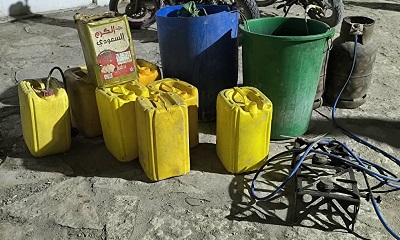 الاجهزة الامنية بمنطقة فوة بساحل حضرموت تكشف مصنع خمور سري بالمكلا