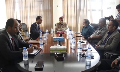 فريق التواصل وتعزيز الوعي السياسي بالانتقالي يلتقي قيادة المنطقة العسكرية الثانية ويزور مدرسة التدريب القتالي