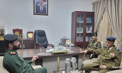 مدير عام شرطة حضرموت الوادي والصحراء يستقبل المفتش العام بوزارة الداخلية