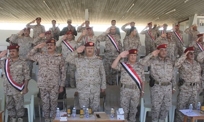 قائد المنطقة العسكرية الاولى اللواء الركن صالح الجعيملاني يدشن المرحلة الاولى من العام التدريبي والقتالي والاعداد المعنوي 2025م في اللواء 37 مدرع