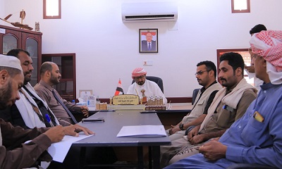 مدير عام شبام يترأس اجتماع للمكاتب التنفيذية الخدمية المعنية بالمديرية