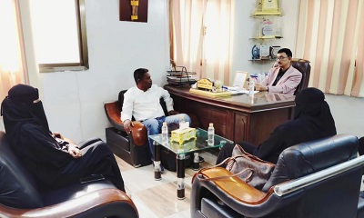 رئيس مؤسسة ضياء للتنمية يزور مدير عام مكتب وزارة الشؤون الاجتماعية والعمل بساحل حضرموت