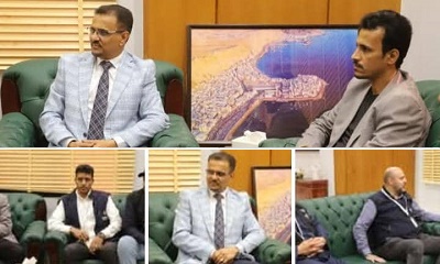 امين عام محلي حضرموت يلتقي رئيس منظمة رحمة حول العام للإغاثة والتنمية 
