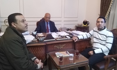 بن حميد ويادين يلتقيان الصحفي و البرلماني المصري مصطفى بكري