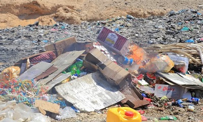 إتلاف كميات من المواد الغذائية والاستهلاكية بالشحر