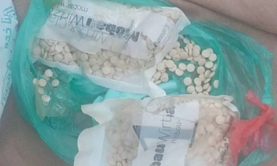 القبض على مروجين مخدرات بحوزتهم مايقارب حوالي 2000 حبة مخدرة في مديرية تريم