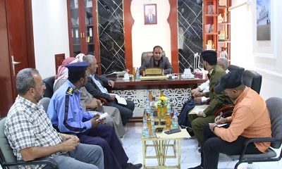 الوكيل العامري يطلع على الخطة الامنية والتنظيمية لشهر رمضان المبارك بمديرية سيئون