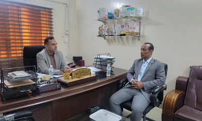 ضمن تعزيز التعاون والشراكة في التدريب والتأهيل… المدير العام يلتقي وكيل البورد الألماني للتدريب باليمن