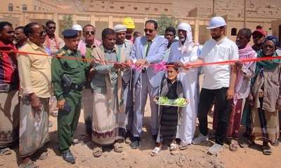 مدير عام ساه يفتتح مشروع تحسين التيار الكهربائي في منطقة بامعيبد