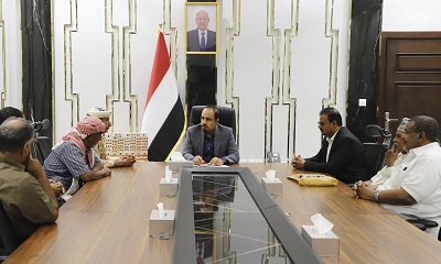 المحافظ ابن ماضي يلتقي قيادة انتقالي المكلا وعدد من قيادات الجمعية الوطنية بحضرموت