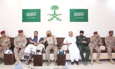 وكيل المحافظة يزور قيادة التحالف العربي بوادي وصحراء حضرموت ويتفقد المرضى بهيئة مستشفى سيئون ويهنئ مواطني وادي وصحراءحضرموت عبر أثير إذاعة سيئون