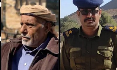 مدير أمن وشرطة مديرية رخية يعزي في وفاة مدير إدارة التربية والتعليم السابق بمديرية رخية الأستاذ حسن بلحول