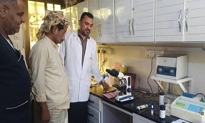 العامري يطلع على سير الخدمات أثناء ايام العيد بمستشفى تريم