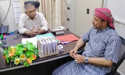 مدير عام إدارة شرطة السير بالوادي والصحراء العقيد فايز عوض العامري يقوم بزيارة للمركز الصحي الإسعافي