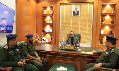 محافظ حضرموت يطلع على الأنشطة التدريبية والأكاديمية لكلية الشرطة