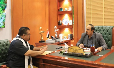 المحافظ بن ماضي يطلع على مستوى إنجاز الأعمال الإنشائية لمباني الديوان ويوجه بإستكمال تسويات الموظفين بالإدارة المحلية والمديريات