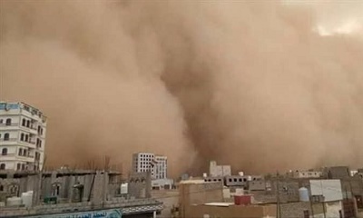 مركز الإنذار المبكر بحضرموت: تشكّل كتلة غبار واسعة خلال 72 ساعة