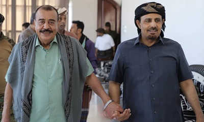 المحافظ بن ماضي واللواء بن بريك يبحثان جهود توحيد الصف الحضرمي ويؤكدان أهمية الحفاظ على الأمن والمكتسبات المُنجزة