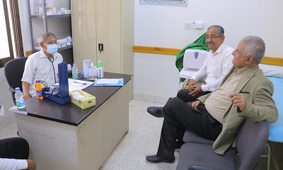 مدير عام سيئون يتفقد أوضاع الوحدة الصحية بحصن العوانزة بمنطقة تريس.