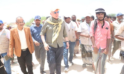 الوكيل بارزيق ونائب السفير الهولندي ووفد الفاو يتفقدون عدد من المشاريع بمديرية بروم ميفع