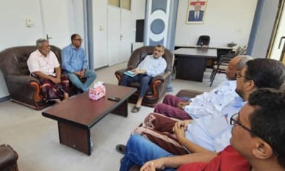 نائب رئيس مجلس النواب يزور مكتب الجهاز المركزي للرقابة والمحاسبة بحضرموت ويلتقي بمدير المكتب ومدراء الادارات