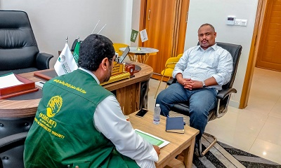 الجمحي يناقش مع مركز الملك سلمان للإغاثة والأعمال الإنسانية تدخلاتهم في القطاع الصحي بحضرموت الساحل