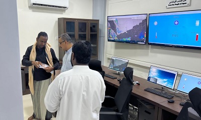 وكيل وزارة الزراعة لقطاع الري يزور غرفة الإنذار المبكر في ديوان السلطة المحلية بوادي حضرموت