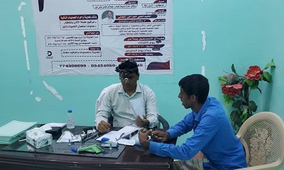 معاينة 67 حالة في المخيم الطبي المجاني بمستشفى مديرية شبام في اليوم الأول