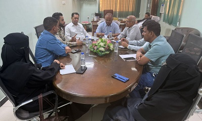 الجمحي يناقش مع مؤسسة طيبة للتنمية تدخلاتهم في القطاع الصحي بحضرموت الساحل