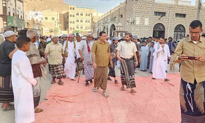 إقامة العواد الأول بمدينة القطن أمام قصر السلطان القعيطي احتفاءً بعيد الأضحى وتأهيل القصر التاريخي