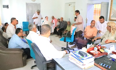 لقاء عيدي بمكتب وزارة الصحة بحضرموت الوادي والصحراء 